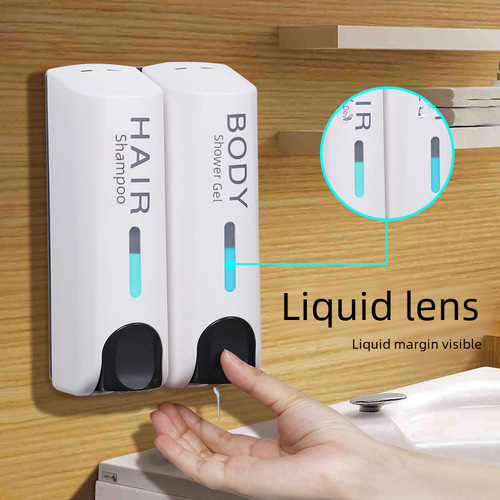 Wholesale Bathroom Wall-Mounted Manual Double-Head Liquid Soap Dispenser for Shampoo and Soap, Hand Soap Dispenser
