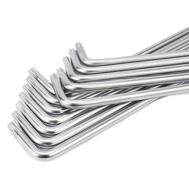 t10-t50 шестигранная отвертка со средним отверстием, маленький ключ с двойным отверстием, L-образный противоугонный шестигранный ключ с цветком сливы