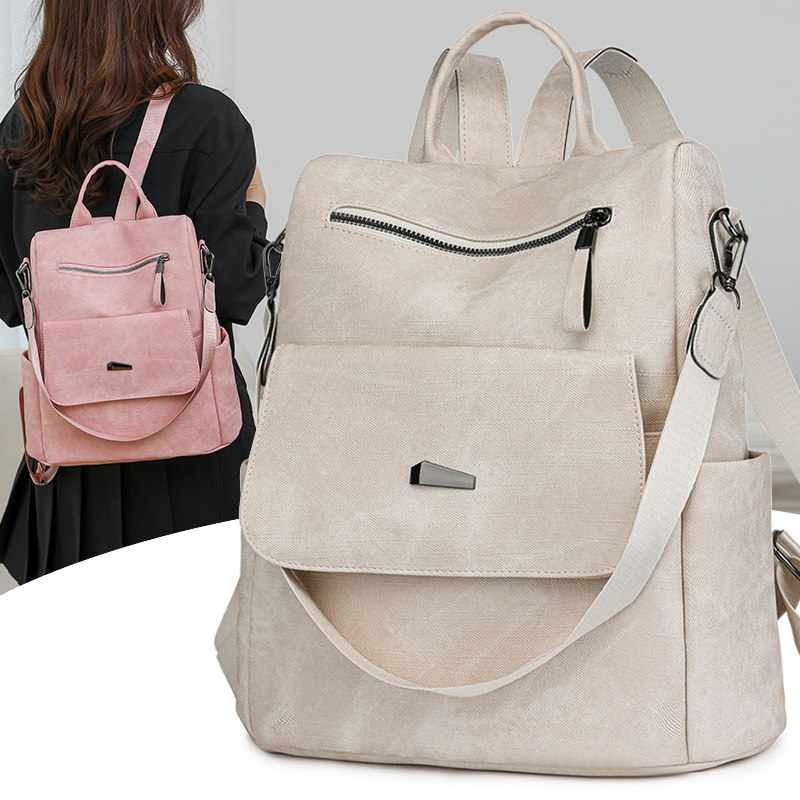 Nuevo bolso de mujer antirrobo de moda, cuero suave, mochila de gran capacidad, todo fósforo, ocio, viaje de viaje, mochila escolar para estudiantes al por mayor