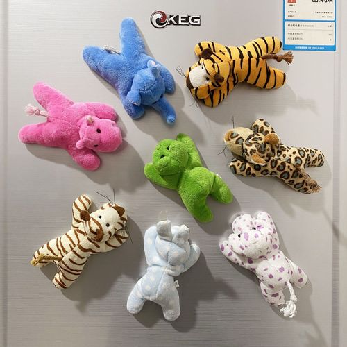 Cute Cartoon Plush Animal Refrigerator Magnet Giant Panda Magnetic Doll Scenic Area Travel Souvenirs