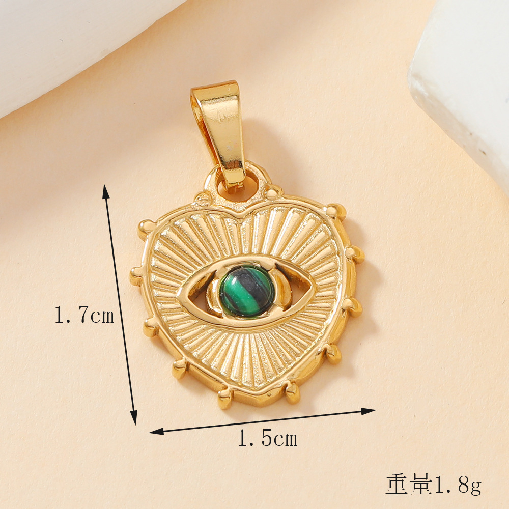 Colgante único pulsera de fundición de acero inoxidable transfronterizo accesorios de collar color salvaje estrella turquesa amor colgante de bricolaje