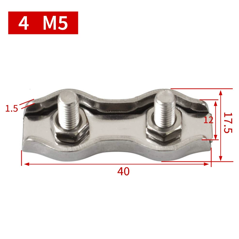 Зажим для слитков из нержавеющей стали 304, двойной зажим, зажим для пластин, двойной зажим, декоративный зажим, зажим для троса Y&Z