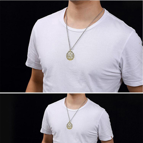 Vajrasattva Bodhisattva's Birth Year Buddha Pendant, Sterling Silver Zodiac Guardian Charm, Trendy Retro-Style High-End Necklace for Men and Women – New Collection
