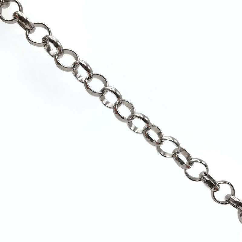 电気メッキ色あせない3mm-10mmサークルチェーンdiyネックレス饰り鉄チェーンフラットラインラウンドoチェーンBLサークルチェーン|undefined