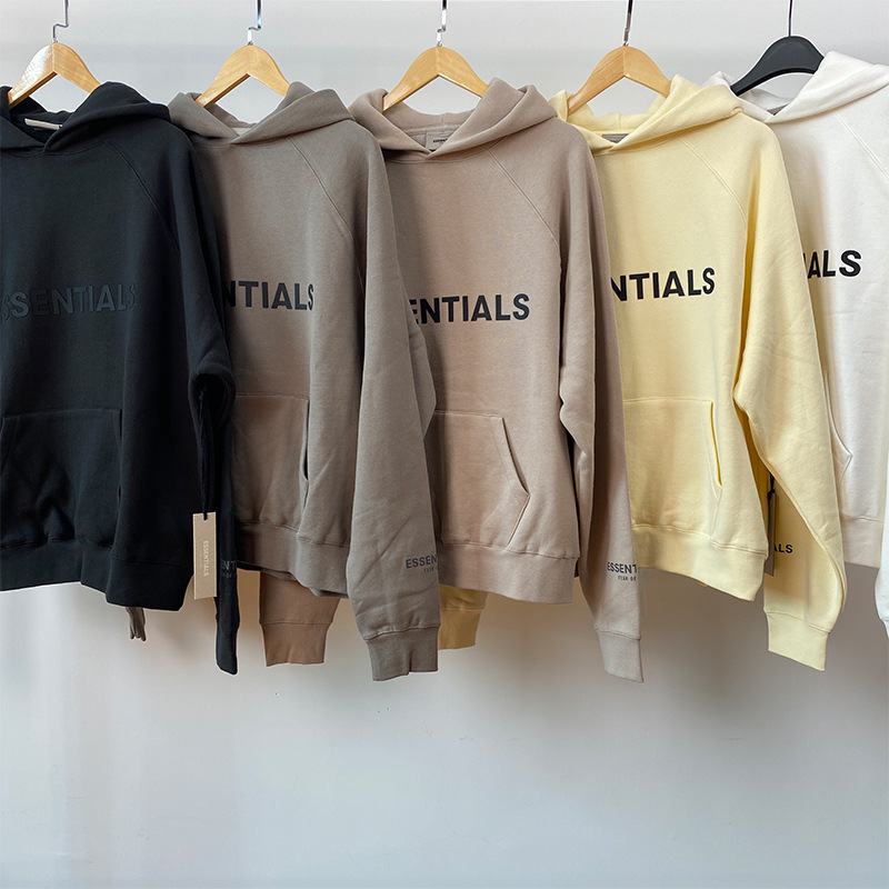 Six Seasons 20Ss Cross-Border Trendy Brand Thickened Sweatshirt Reissue Line Essentials Silicone Print Sweatshirt