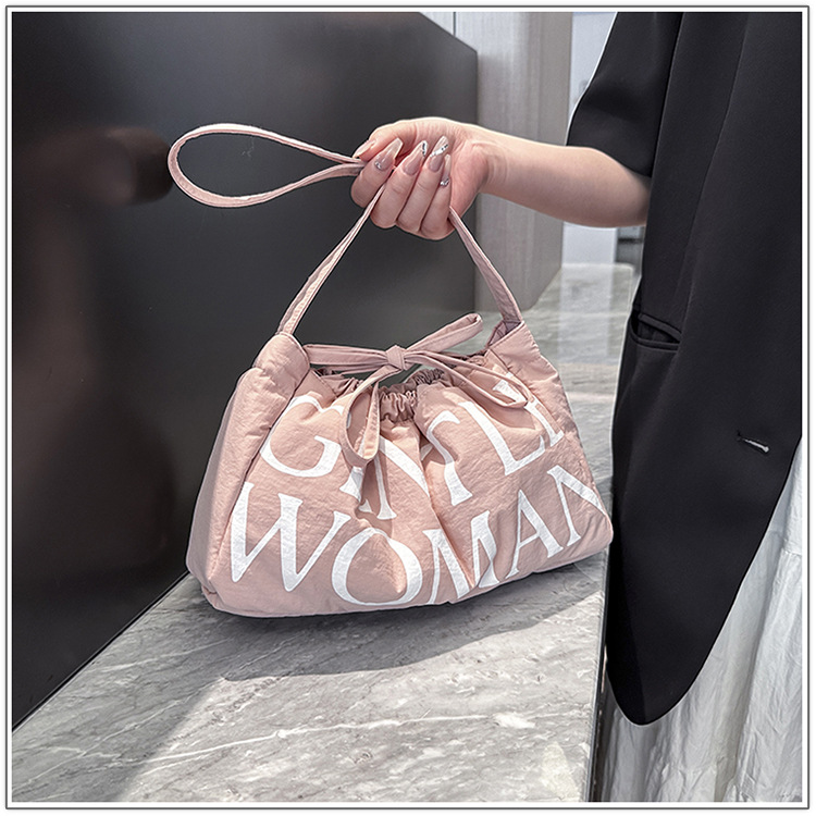 Versatile Laser Cool Dumpling Bun Fashion Shoulder Bun Large Capacity Simple Soft Bun_voghion.com