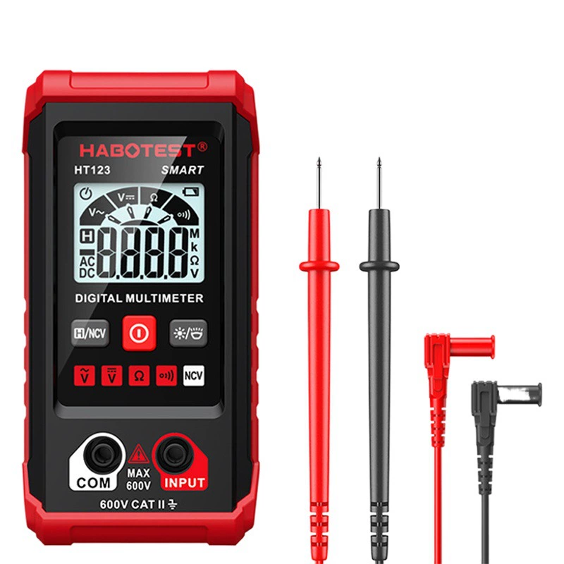 Мини-мультиметр Huabo HT123, ремонт электрика, цифровой дисплей, Универсальный Интеллектуальный бытовой цифровой мультиметр с защитой от ожогов