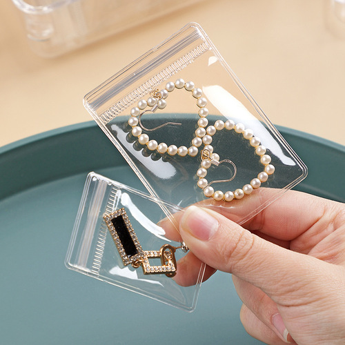 Anti-oxidation earring box, ear stud, necklace, accessories box, portable earring, ring storage bag, magic transparent