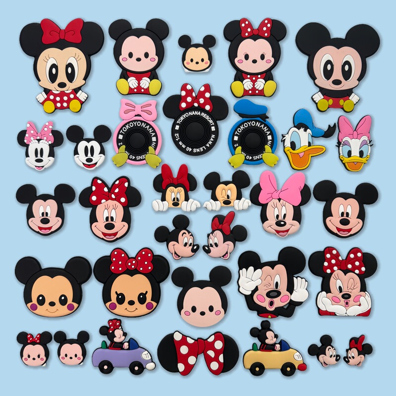 Couple Mouse Pvc Soft Silicone Stickers DIY Accessories Phone Case iPad Accessories Water Cup Clogs Accessories