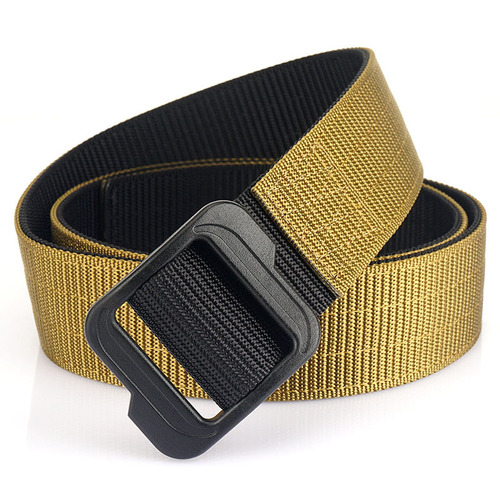 Metal-free security check Japanese buckle work belt, quick-drying outdoor training belt, men's double-layer nylon trouser belt