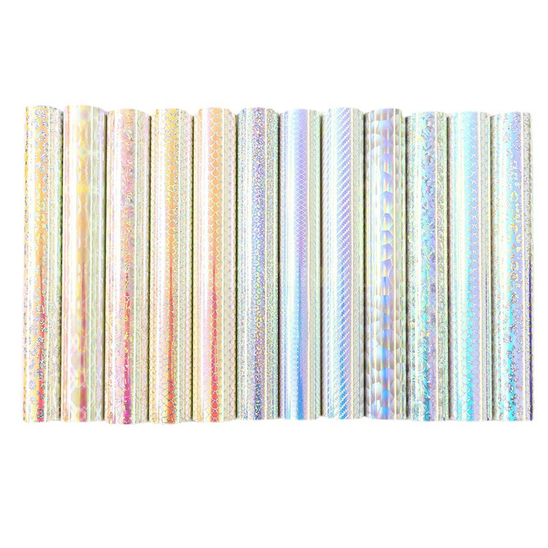 Xinlang Arco Iris patrón de grabado láser película de pared pegatinas decorativas de colores patrón de fibra de carbono adhesivo pegatinas instantáneas image 7