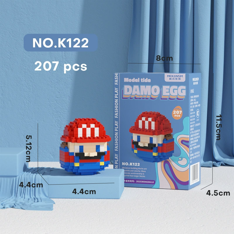 Building block cartoon egg doll set, small-particle constructor, 120–237 pcs, birthday gift