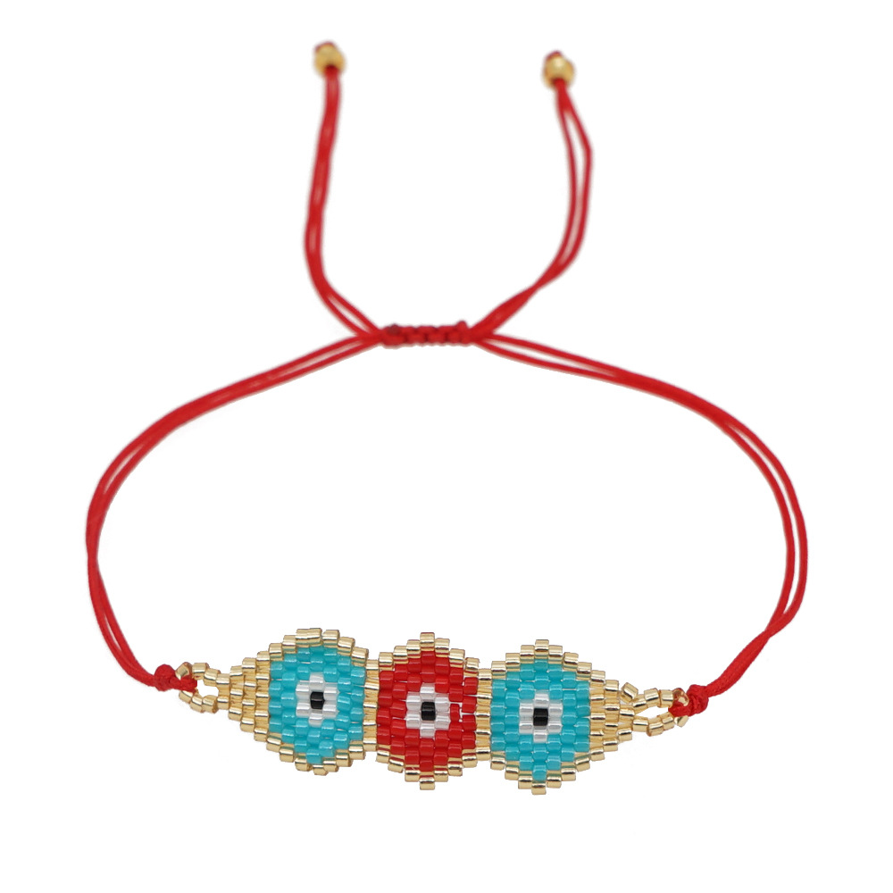 Fashion contrast color demon eye Miyuki bead bracelet