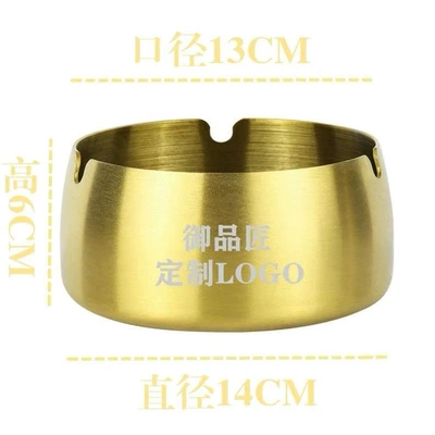 bars, and as a custom-made gift — Car ashtray - standard-model-14cm-in-gold-color