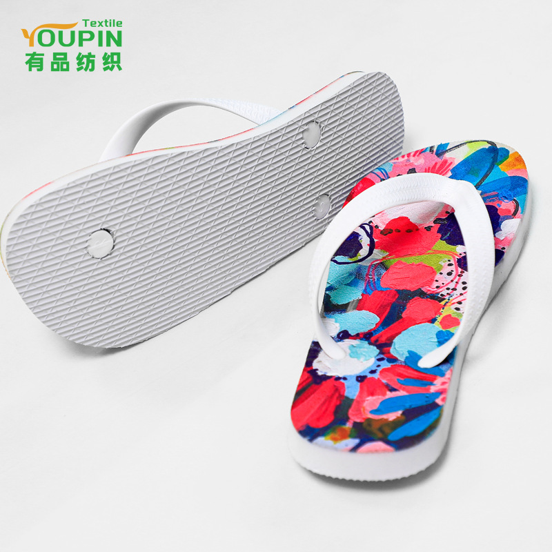 Venta caliente transfronteriza playa en blanco chanclas de transferencia de calor goma blanca tabla de cortar diy zapatillas creativas zapatillas de pareja