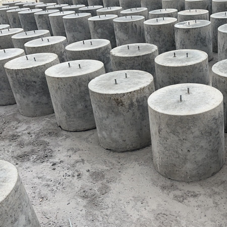 光伏水泥墩混凝土屋顶圆形方形光伏基础墩太阳能