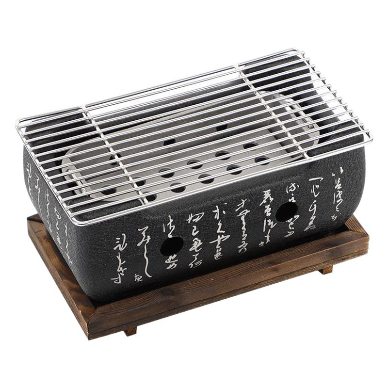 Японский Стиль Барбекю Духовка Открытый Non-Stick Барбекю Плита Кухонная Посуда Квадратная Духовка Портативная Плита барбекю для чая