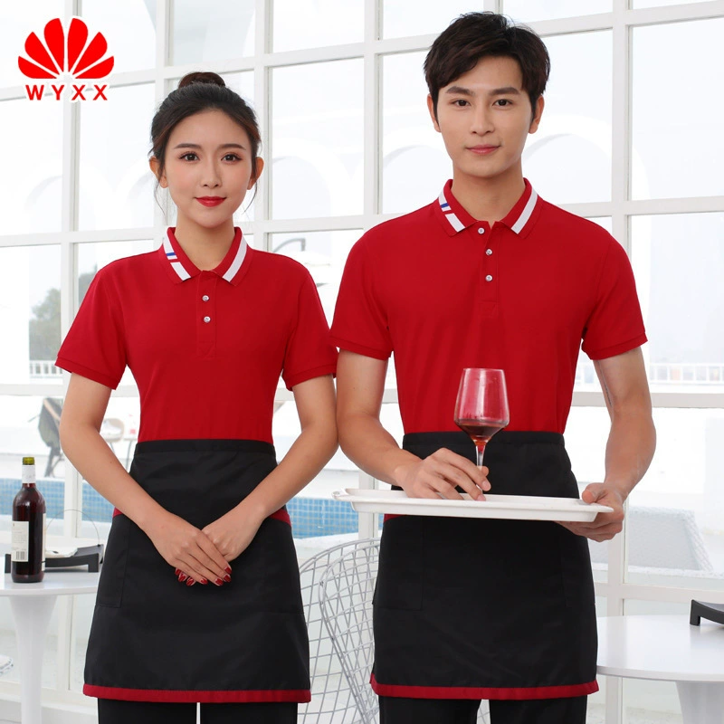 Летний комбинезон с раками футболка горячий горшок барбекю магазин официант рабочая одежда с коротким рукавом с принтом логотипа