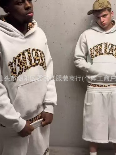 American Popular Spring and Autumn Youthful and Energetic Loose Printed Sweatshirt Casual Sweatpants Suit Printed Harajuku Jacket for Men