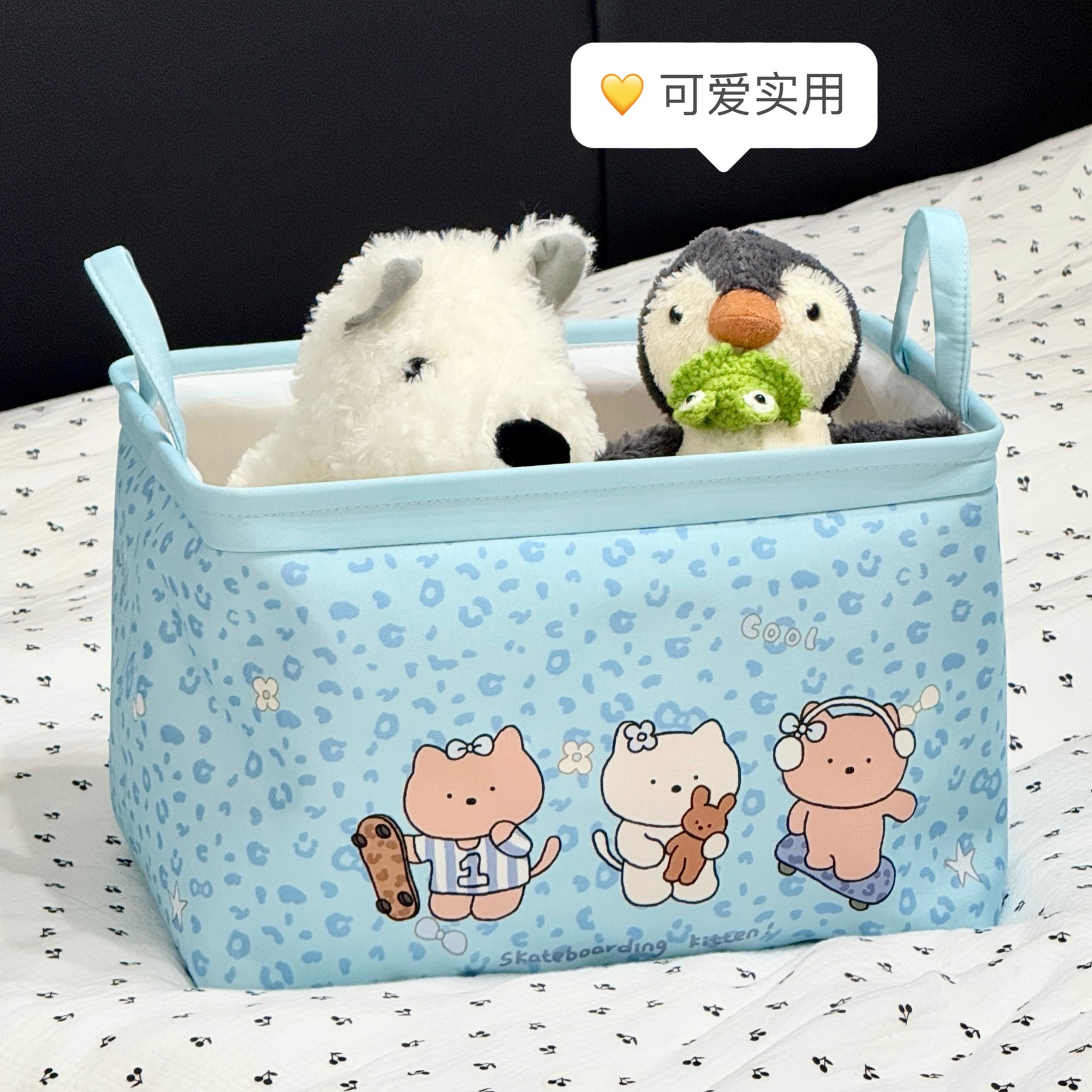 Cesta de ropa sucia portátil plegable dormitorio gato cesto de ropa sucia de alto valor de tela encantadora casa cesto de almacenamiento de ropa sucia