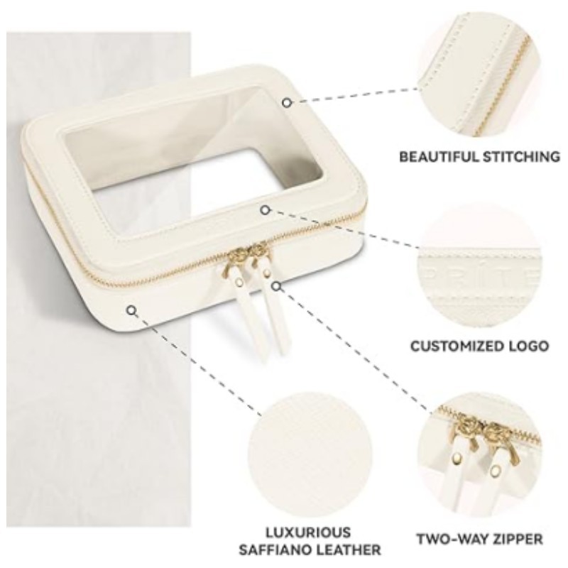 Productos en stock para ventas transfronterizas: nueva bolsa de cosméticos transparente multiusos, bolsa de aseo impermeable para viajes, estuche para productos de cuidado de la piel.