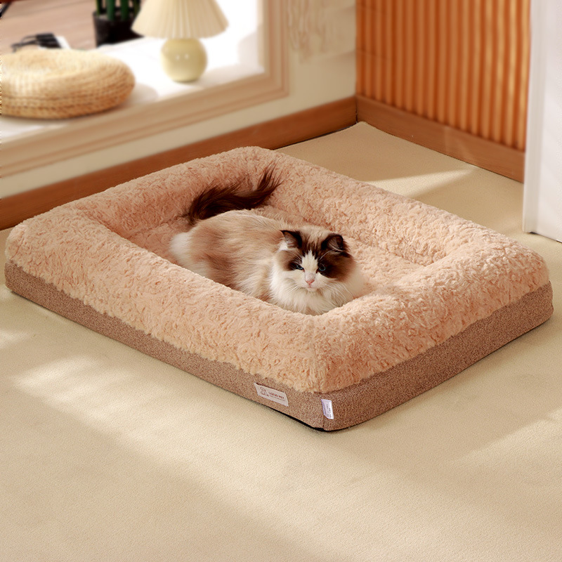 Roca para gatos transfronteriza Roca para perros extraíble y lavable, invierno cálido, casa de gatos, almohadilla de esponja, cuatro estaciones, suministros generales para mascotas