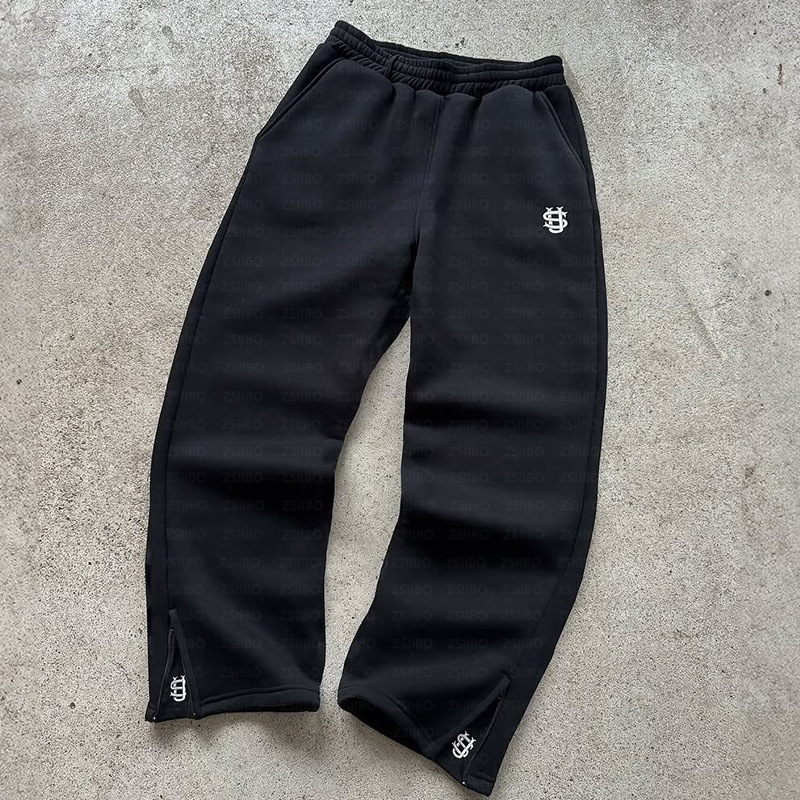 Cross-Border Foreign Trade European and American Amazon Logo Embroidery Unisex Couple Street Casual Pants Loose Y2K Sports Pants Cross-Border Foreign Trade European and American Amazon Logo Embroidery Unisex Couple Street Casual Pants Loose Y2K Sports Pants