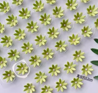 녹색 퐁당 꽃 2.5cm 108개