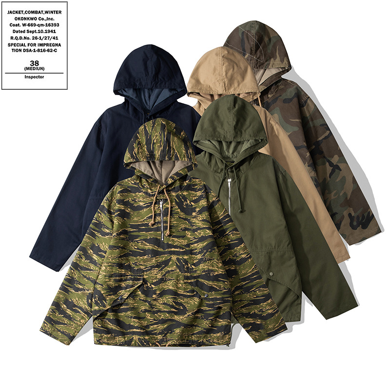 OKONKWO con capucha cazadora chaqueta de camuflaje ECWCS PARKA montaña al aire libre PARKA cazadora chaqueta de caza