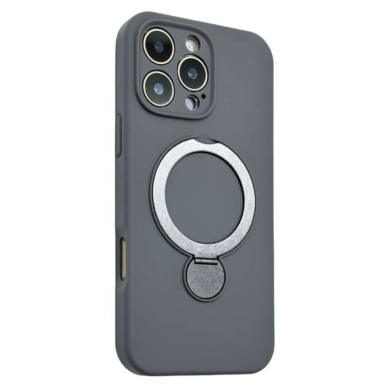 支点旋转支架精孔适用iPhone17手机壳纯色肤感磁吸苹果16防摔软套|undefined