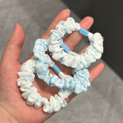 Anillo para el cabello de intestino grueso de gran tamaño coreano, bufanda cuadrada de alta calidad femenina, cuerda para el cabello, banda elástica y duradera, flor de viento perezosa