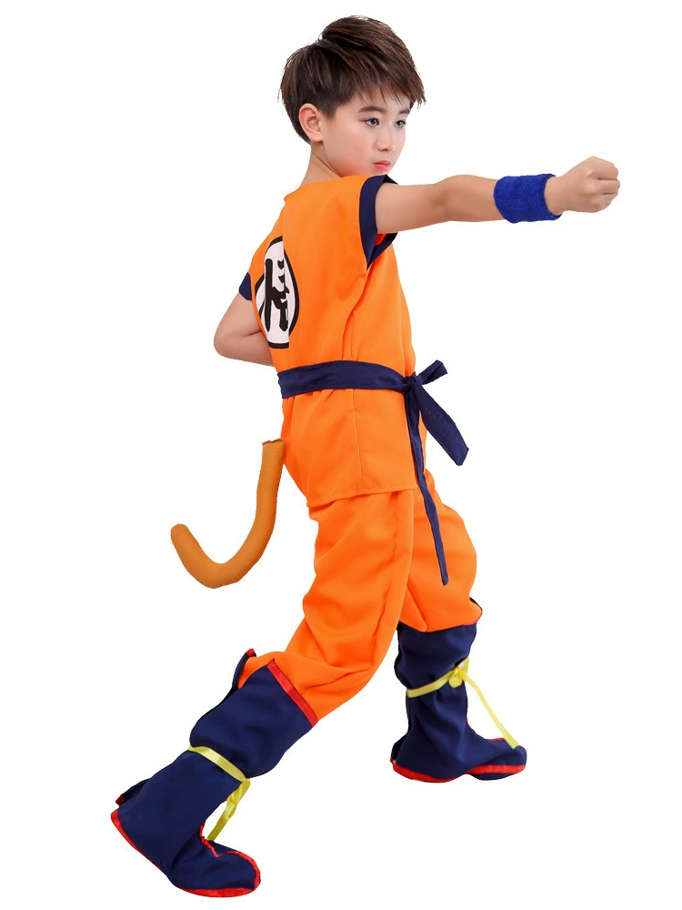 Хэллоуин костюм COS Dragon Ball Super Saiyan Sun Wukong Детский костюм для выступления