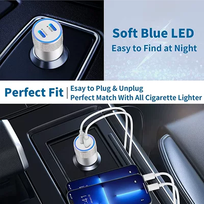charger silver white dual 30W: Mobil şarj cihazları