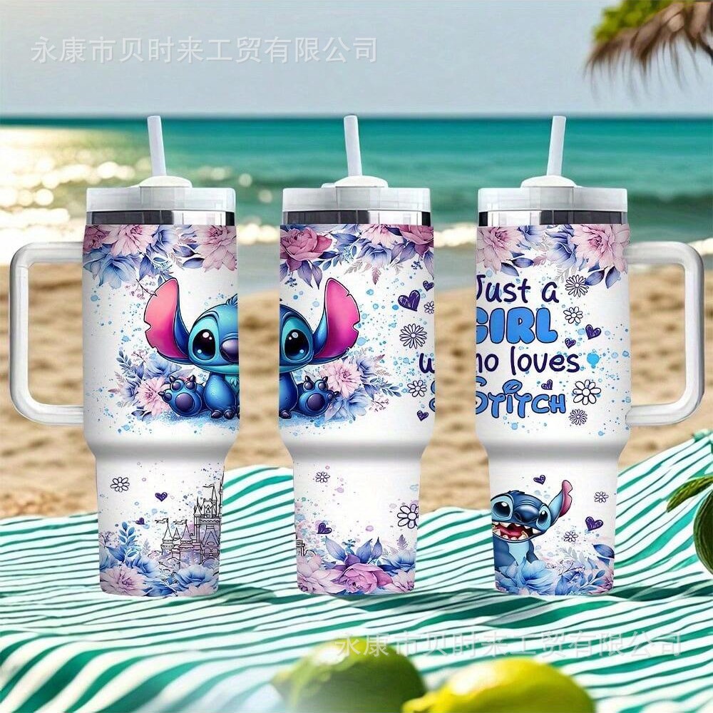 Transfronterizo Amazon 40oz Sanrio dibujos animados KT gato serie termo taza de hielo taza de café portátil con mango