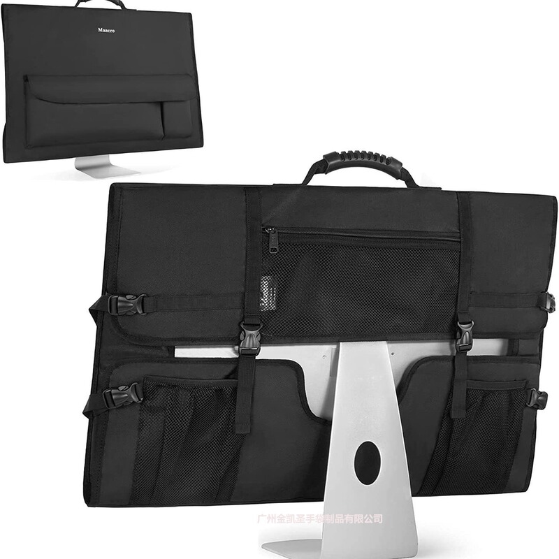 Monitor Carrying Case with Apple 27 "iMac Desktop Computer All-in-one Rubber Handle Soft Cushion Travel Bag