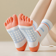 五指袜专业运动袜透气吸汗防臭压力袜女士中筒袜跳绳分趾袜批发