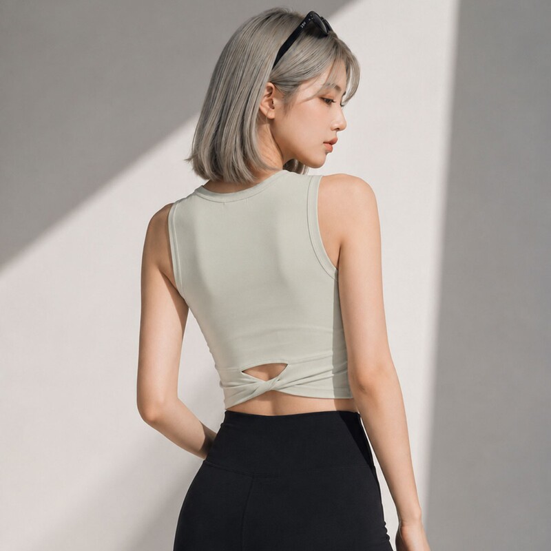 Original Correct Version Aloairify Series Summer Beautiful Back Short Vest Yoga Wear Running Fitness Sports Vest