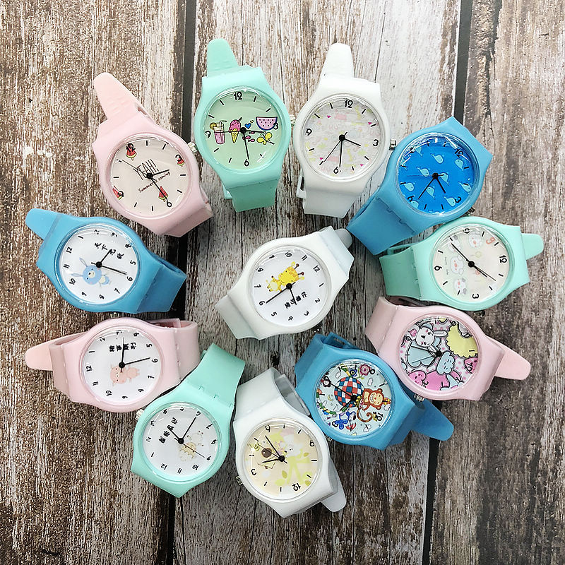 Cartoon silicone trend cute children's watch for men and women