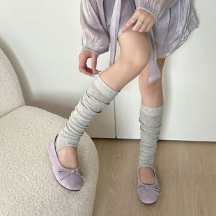 Spring and Summer Sun Protection Ballet Style Thin Socks for Women Spring and Summer Mesh Breathable Pile Socks Pure Color Versatile Jk Socks Leg Covers