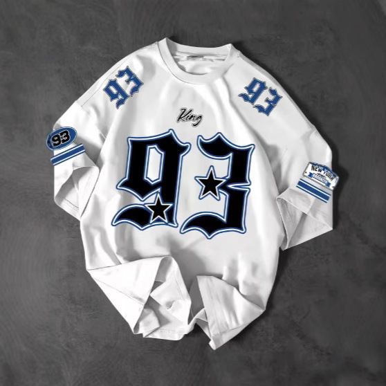 Men's Casual Crew Neck T-Shirt Polyester 3D Printed 93 Pattern Short-Sleeved Sports Casual Short-Sleeved Top Mesh