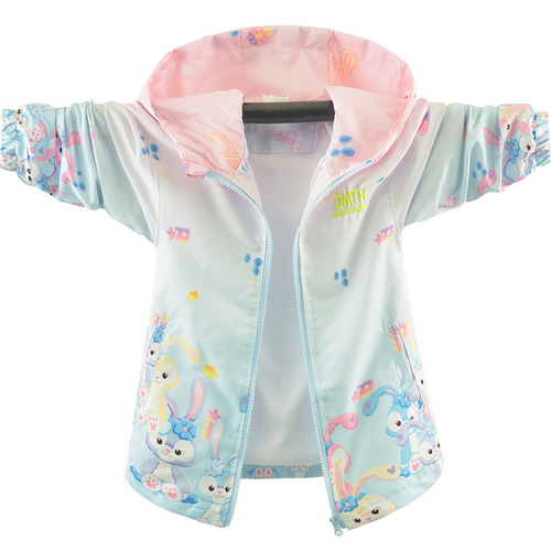 Children's Windproof Jacket Women's New Spring 2024 Outwear for Girls and Big Kids Trendy Outerwear