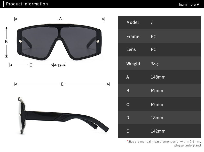 Lunettes De Soleil À Monture Rétro Surdimensionnée Femme Ins Lunettes De Soleil Homme display picture 1