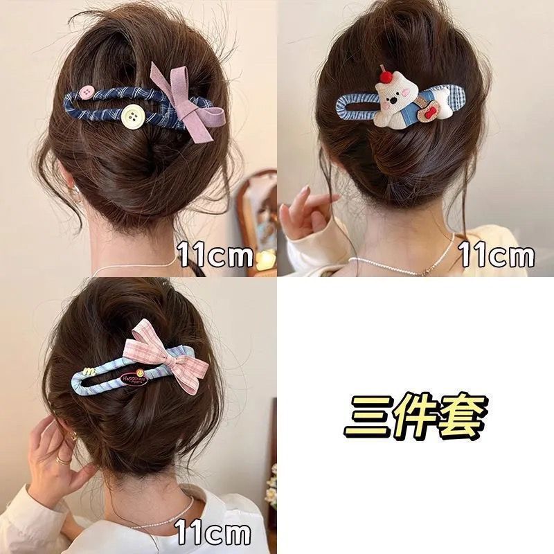 女性の後頭部用のかわいい犬のヘアピン 2025 新しいホットスタイルのハイエンドヘアピンカモノハシクリップ漫画の頭飾り|undefined