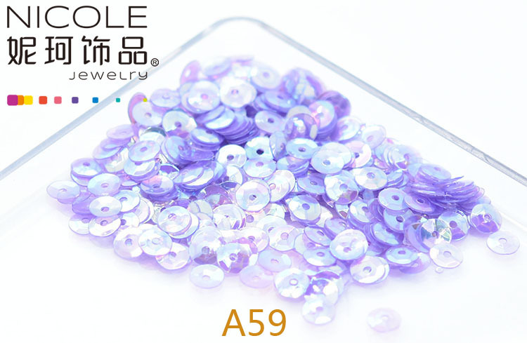 Austria importó lentejuelas 4mm cóncavo bordado francés Glitter Ropa Accesorios 10g Pack
