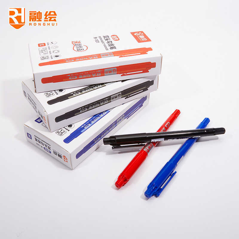 Ronghui R101 Oily Double-Ended Hook Line Pen for Art Students to Use Painting Hook Line Pen Writing Marker Pen Not Easy to Fade