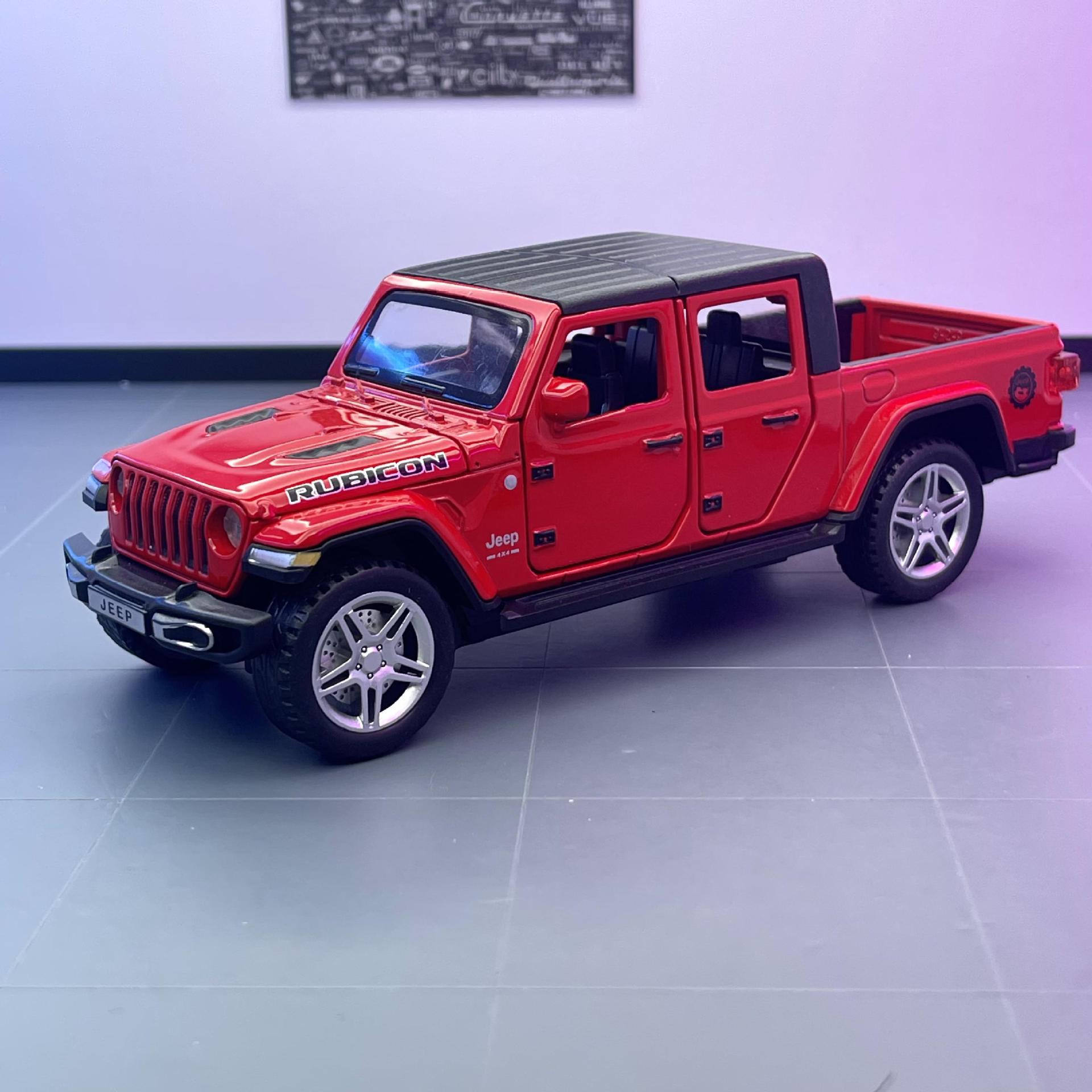 Weili modelo de coche de aleación 1:32 jeep tire hacia atrás pequeña rueda vehículo todoterreno con sonido y luz colección de decoración de modelo de coche de seis puertas