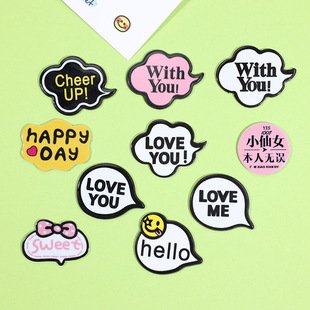 Korean-style Acrylic English Alphabet Tugs Children's Card-issuing Accessories Mobile Phone Case DIY Patch sweet Dialog Box