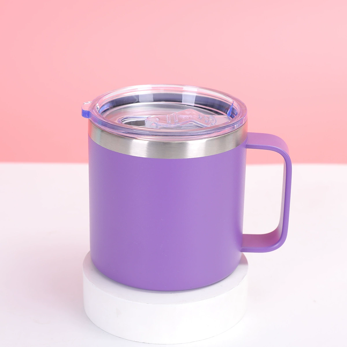 Кофе чашка двойной слой ручка нержавеющая сталь, Amazon, 14 oz, оптовая