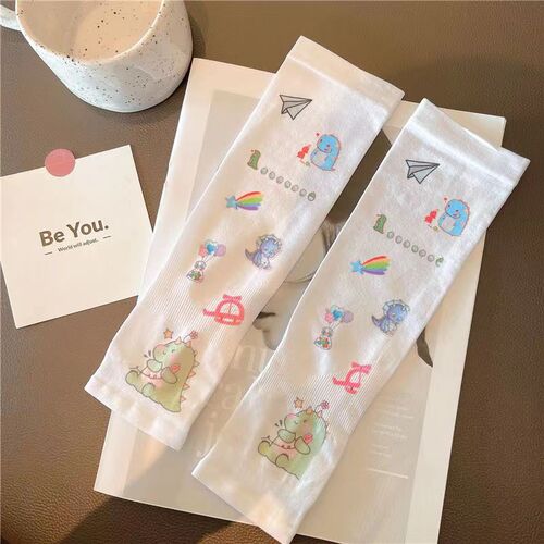 Children's summer ice sleeves, cute arm sleeves for babies, thin ice silk sun protection sleeves for girls, sun protection sleeves for boys