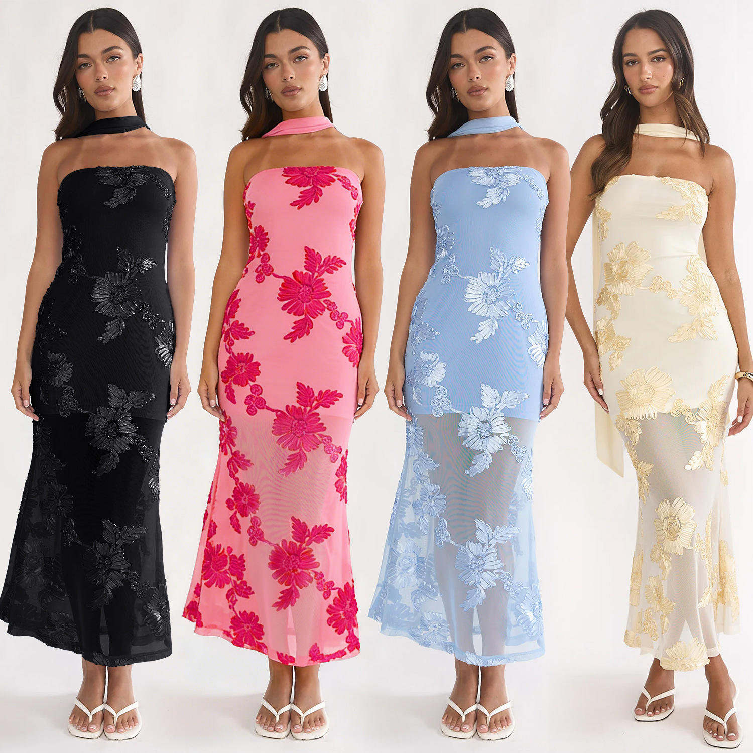 C7671 Aliexpress transfronterizo Amazon Europa y América de moda de verano temperamento sexy delgado vestido de espalda abierta